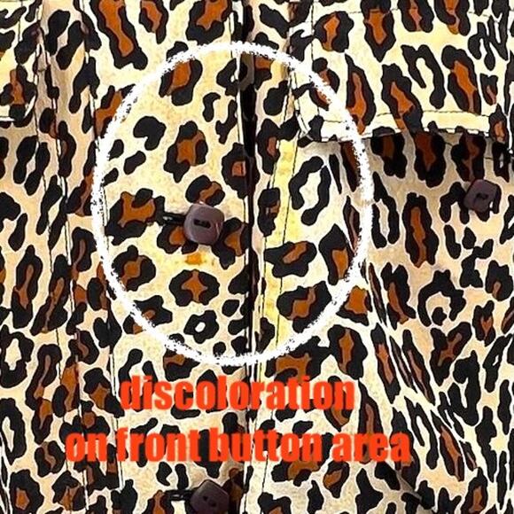 Vintage August Max Woman Women's XL Tunic Minidress 100% SILK Leopard Print Y2K‎ - Picture 4 of 7